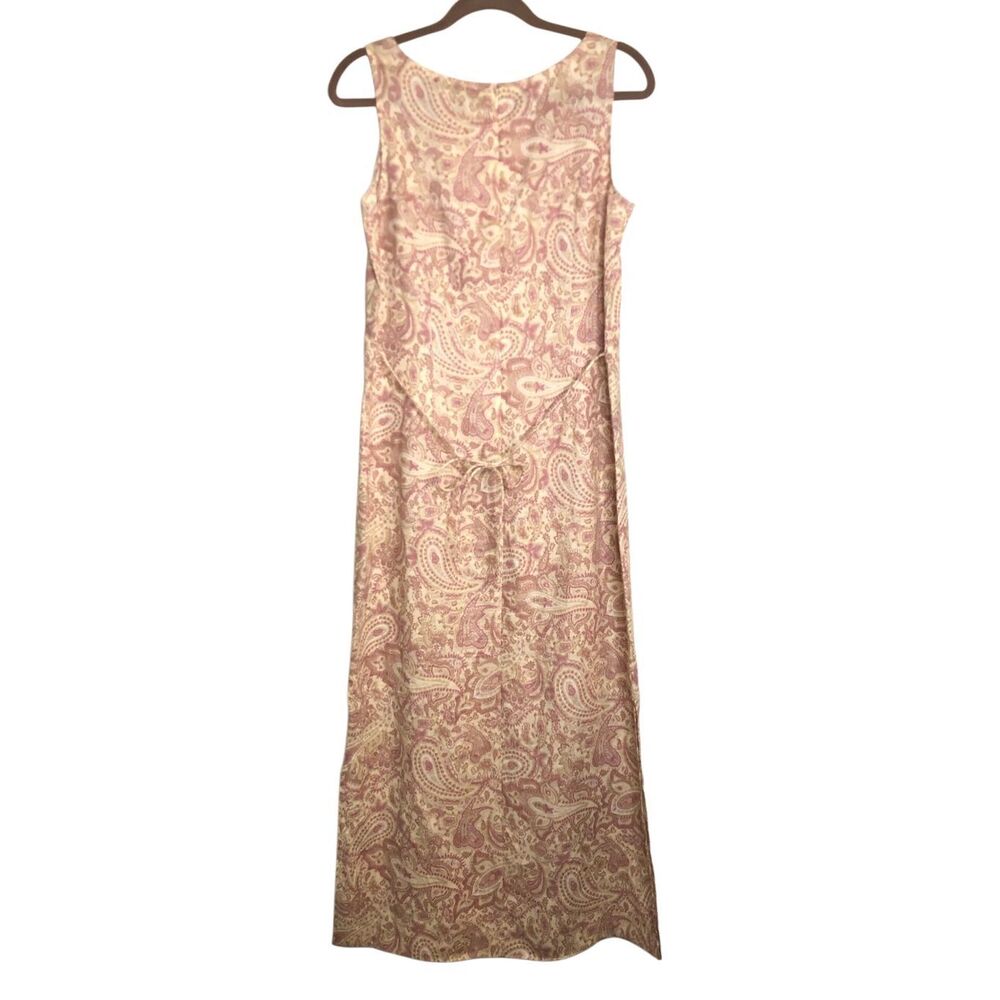 Y2K Casual Corner Paisley Linen Maxi Dress size 8  summer breathable vacation Ea - Picture 2 of 9